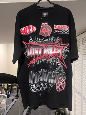 Lost Hills Worldwide Graphic Tee - Black & Red